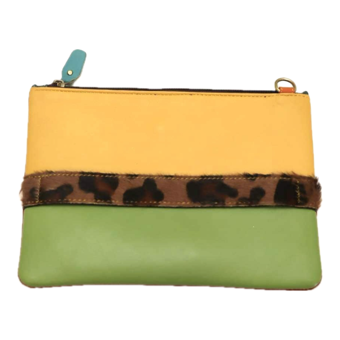 Luca Leather Wristlet Clutch Crossbody Bag