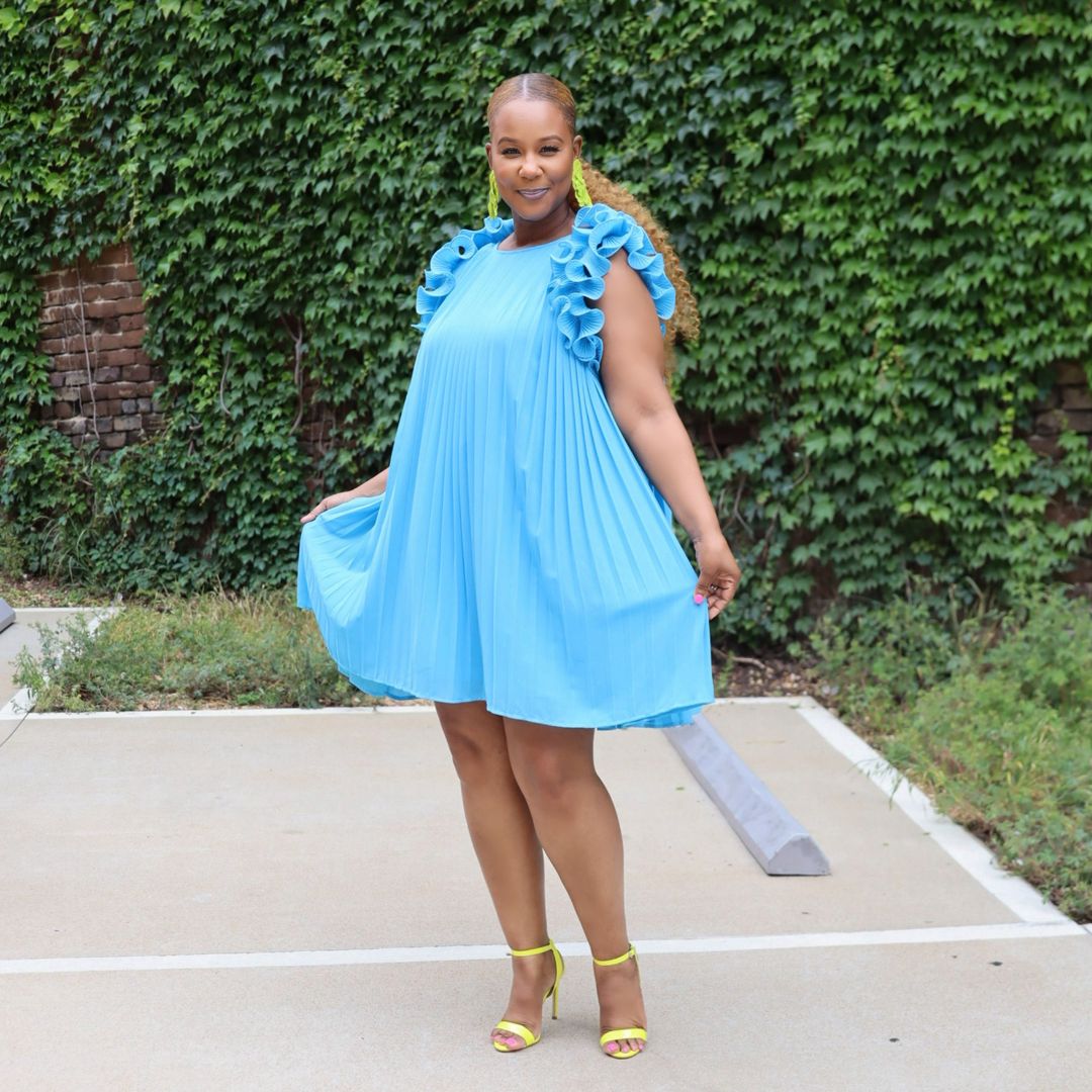 Scrunchie Pleated Dress