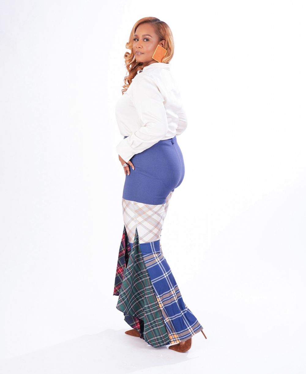 Plaid Bell Bottom Pants